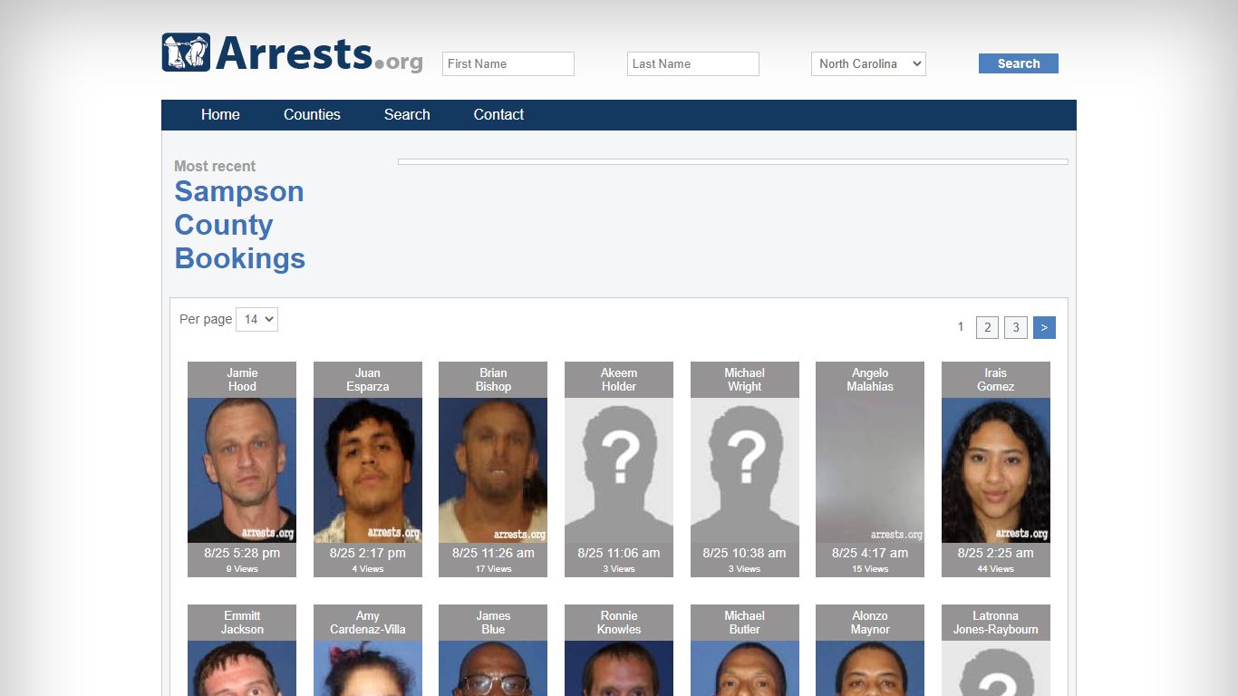 Sampson County Arrests and Inmate Search